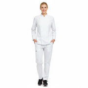 Nybo Hvid Unisex Delight Kokkejakke, Trykknap, Slidstærk