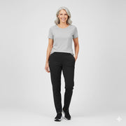 Dame t-shirt med rund hals i grå