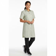 Nybo Lime Stribet Dame Fresh Lang Tunika/Kjole med Justerbar Elastik i Ryggen