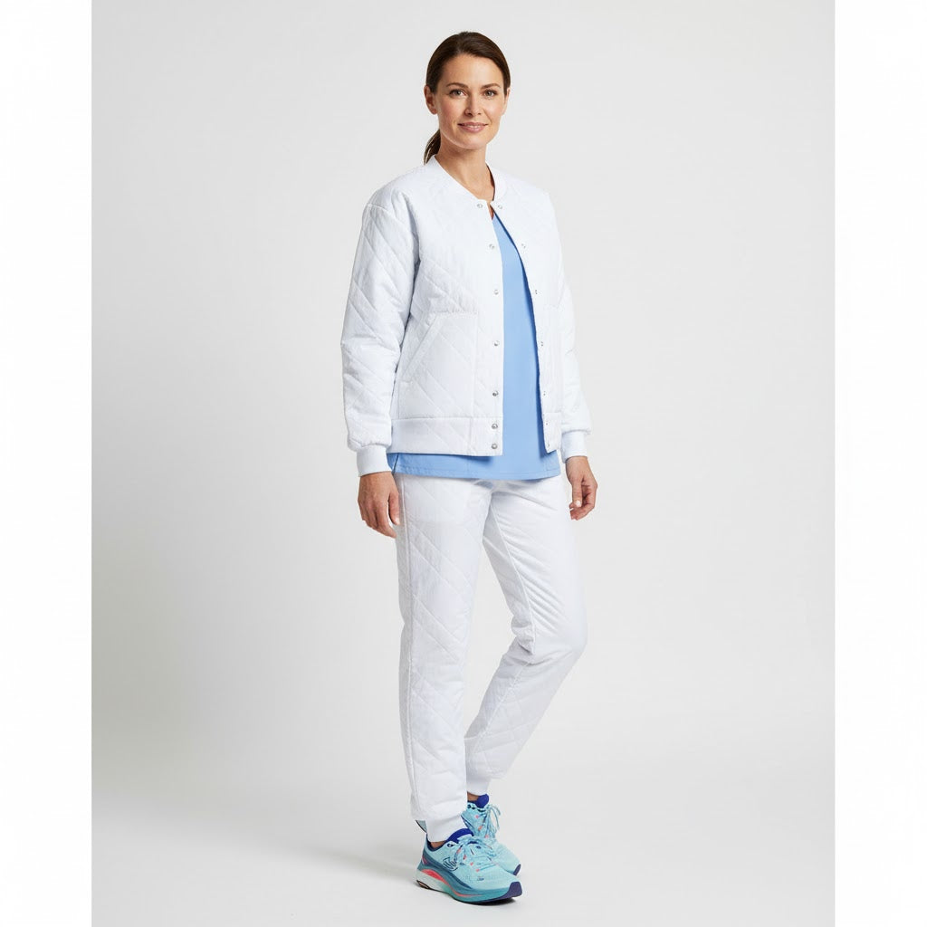 Nybo Hvid Unisex Clima Sport Termojakke, Rygklap