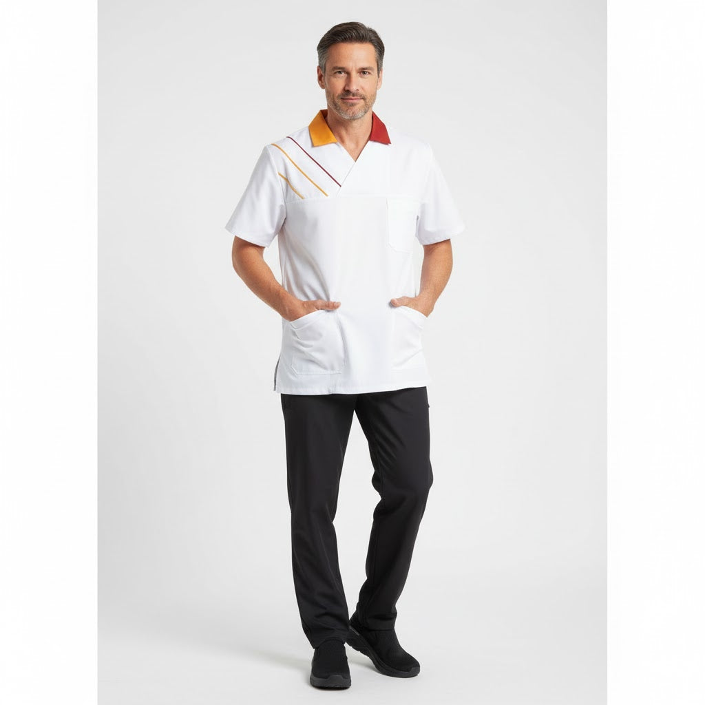 Nybo Hvid/Orange/Rød Unisex Feel Free Busseronne, Unisex, Med Lommer