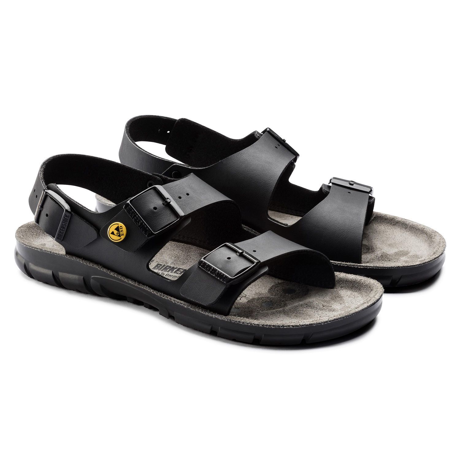 7: Sort Kano sandal fra Birkenstock, ESD godkendte såler - 36