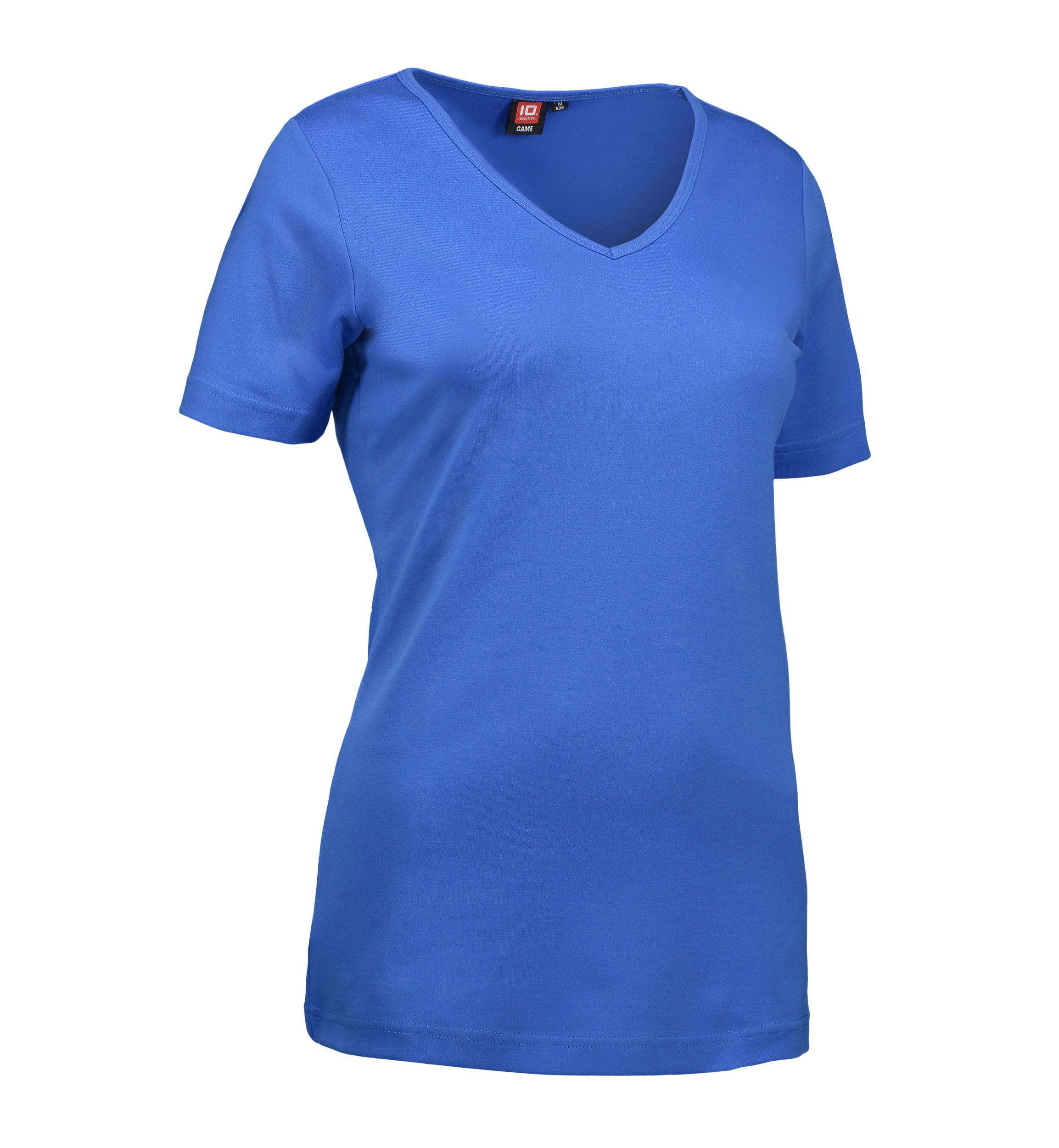 Billede af Blå t-shirt til dame med v-hals - 3XL