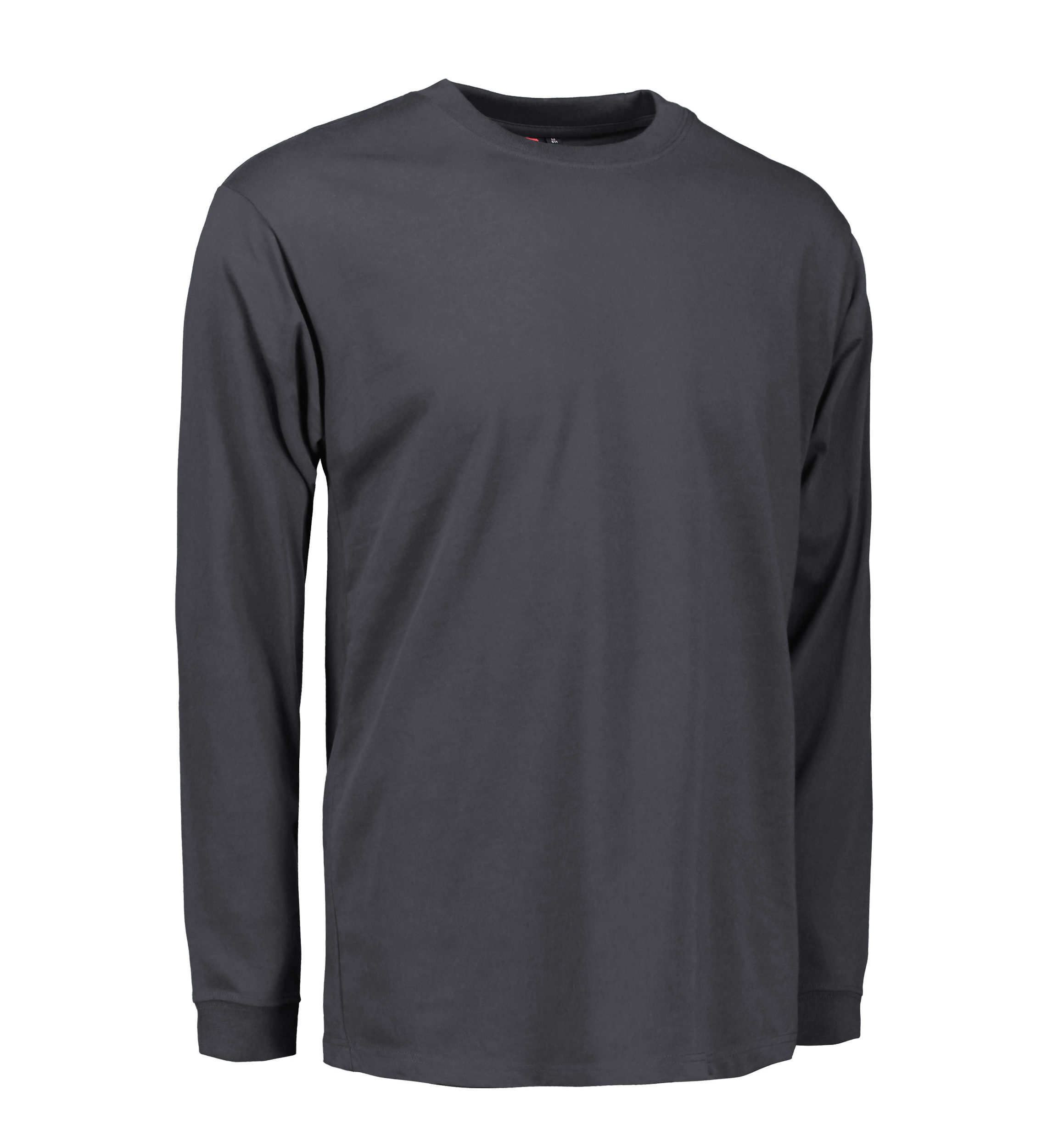 Billede af Slidstærk langærmet t-shirt til mænd i mørkegrå - 6XL