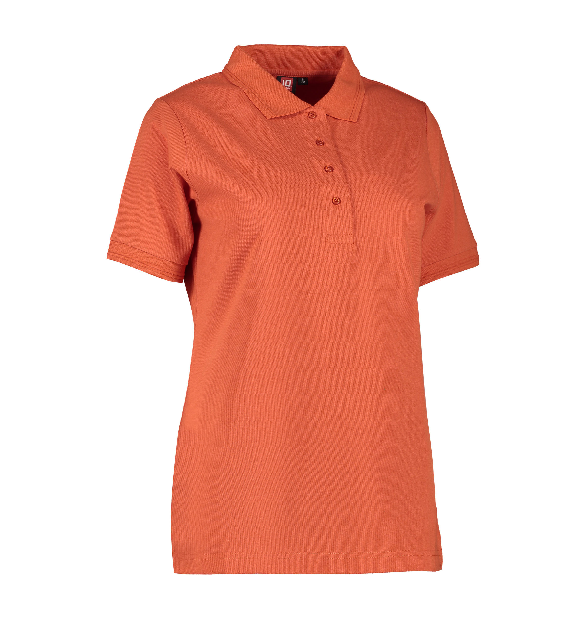 Billede af Koral farvet dame polo t-shirt i slidstærkt materiale - XL hos Sygeplejebutikken.dk