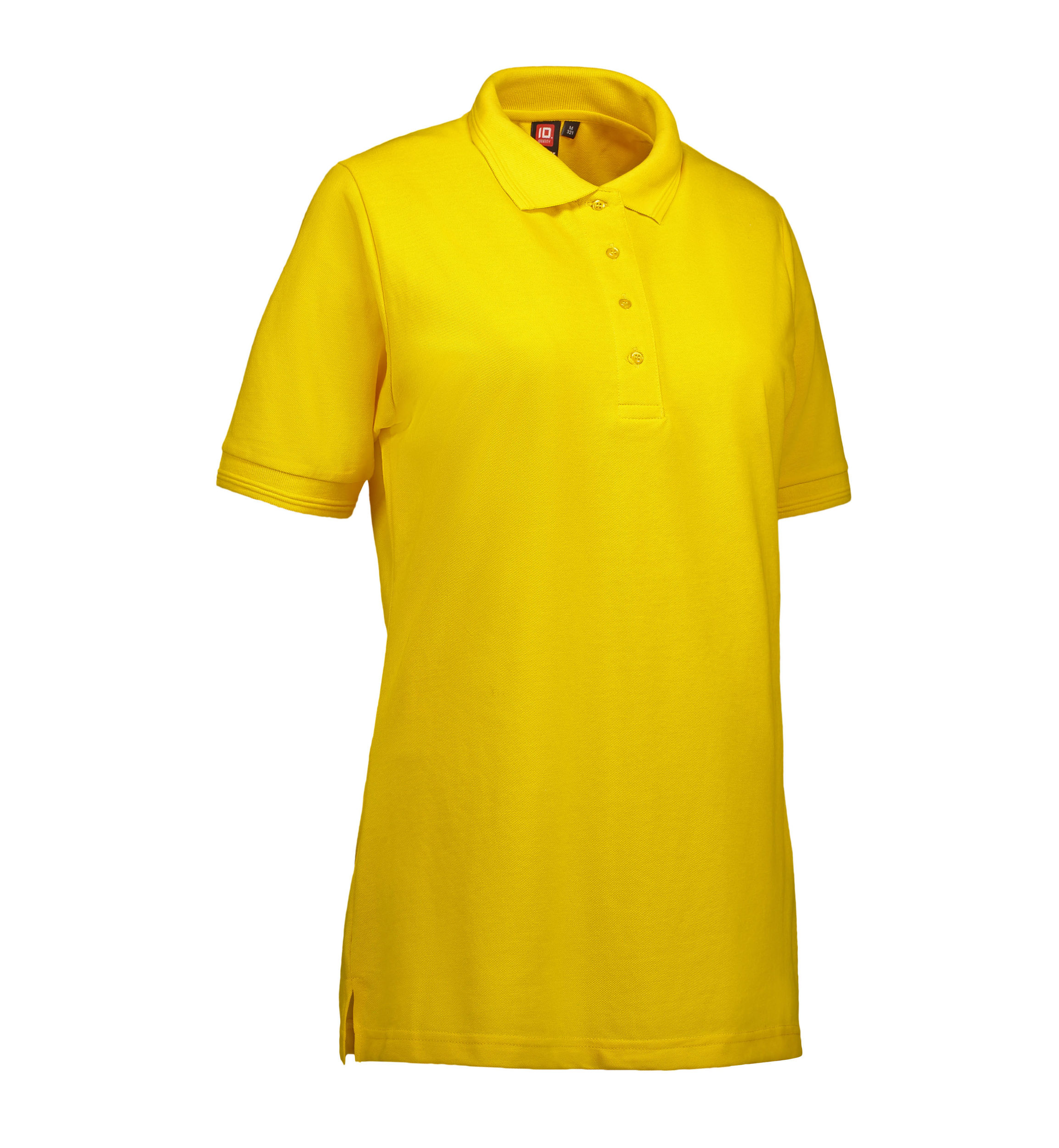 Billede af Slidstærk dame polo t-shirt i gul - 4XL hos Sygeplejebutikken.dk