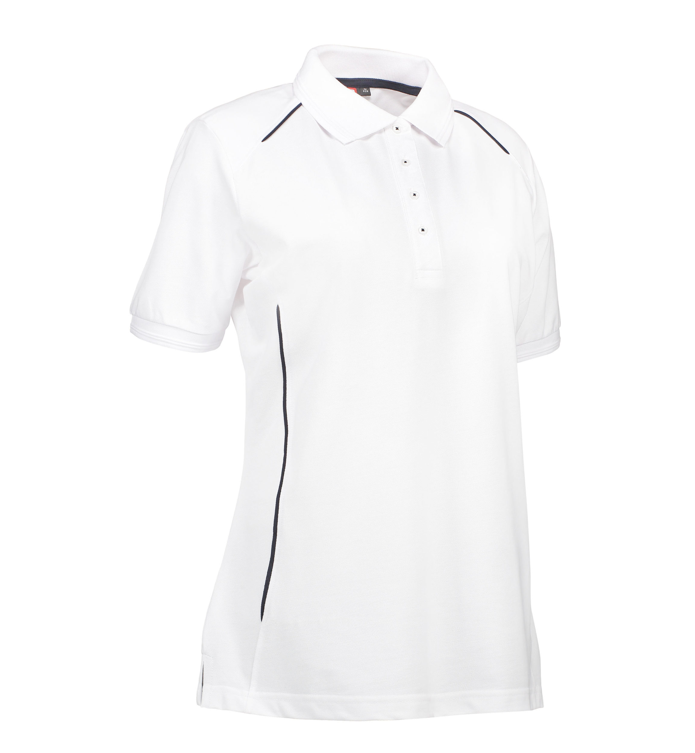 Billede af Slidstærk polo t-shirt i hvid til damer - 6XL