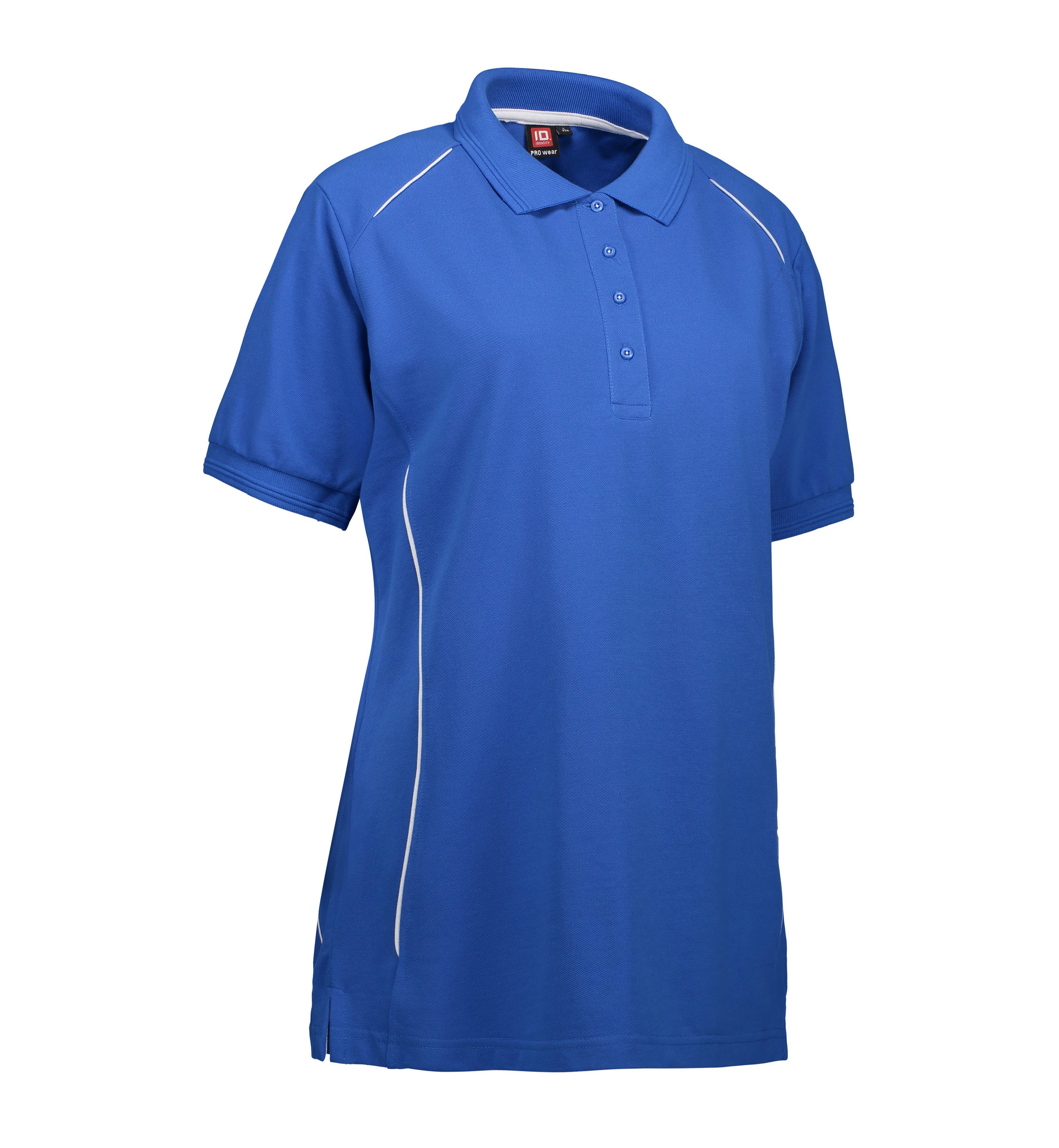 Billede af Slidstærk polo t-shirt i blå til damer - 6XL