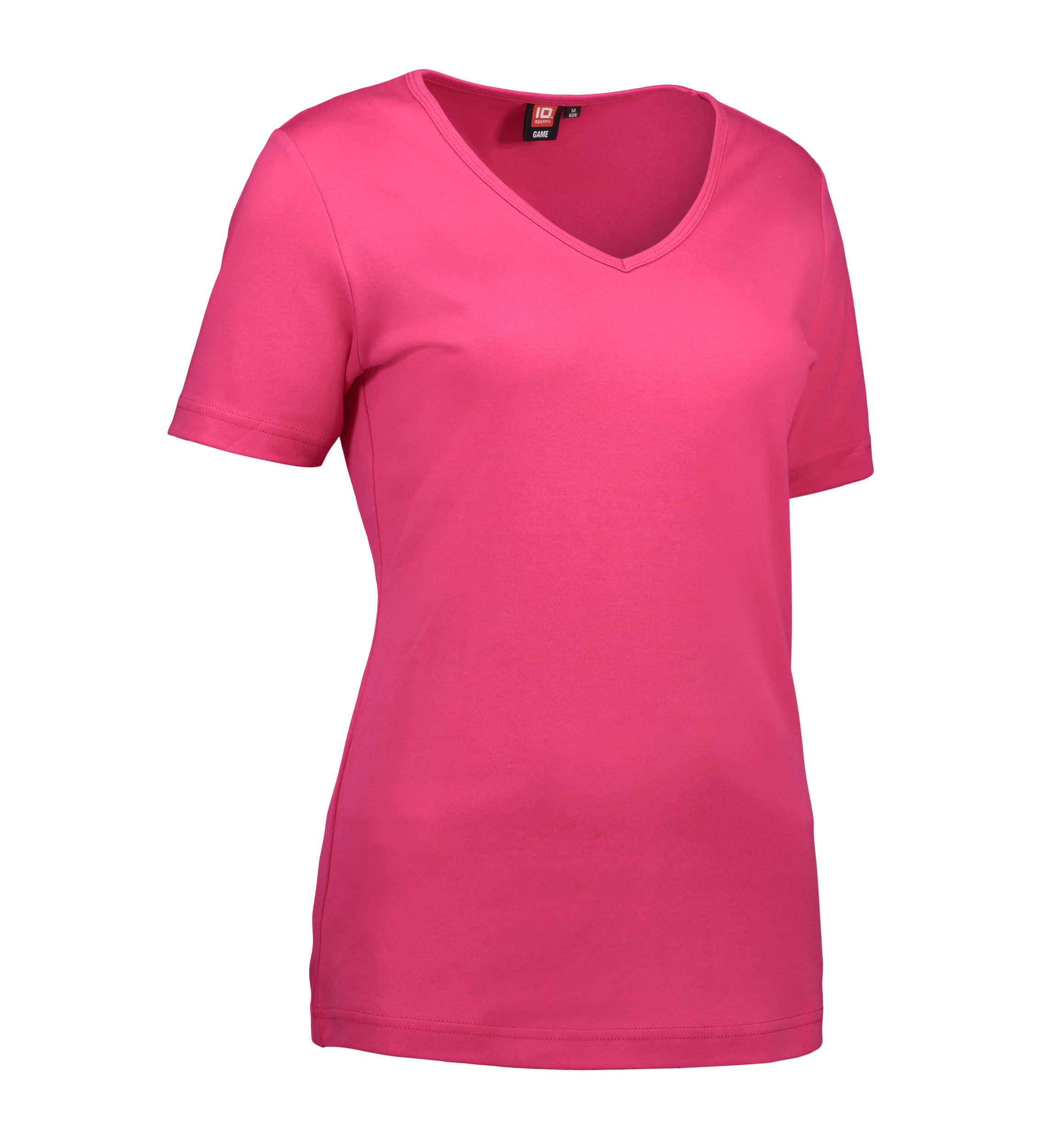 Billede af Pink dame t-shirt med v-hals - 3XL