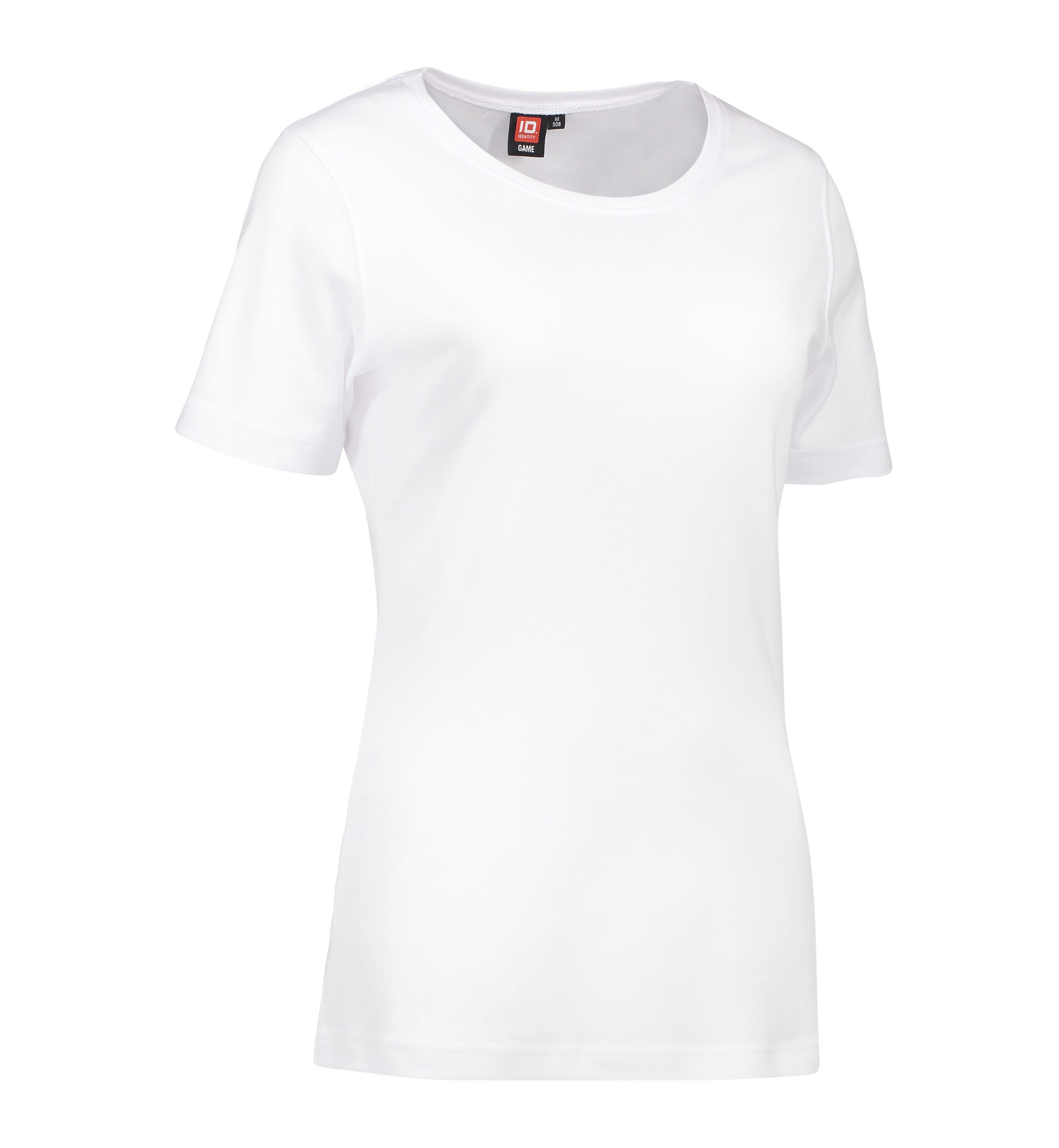 Billede af Dame t-shirt med rund hals i hvid - 4XL