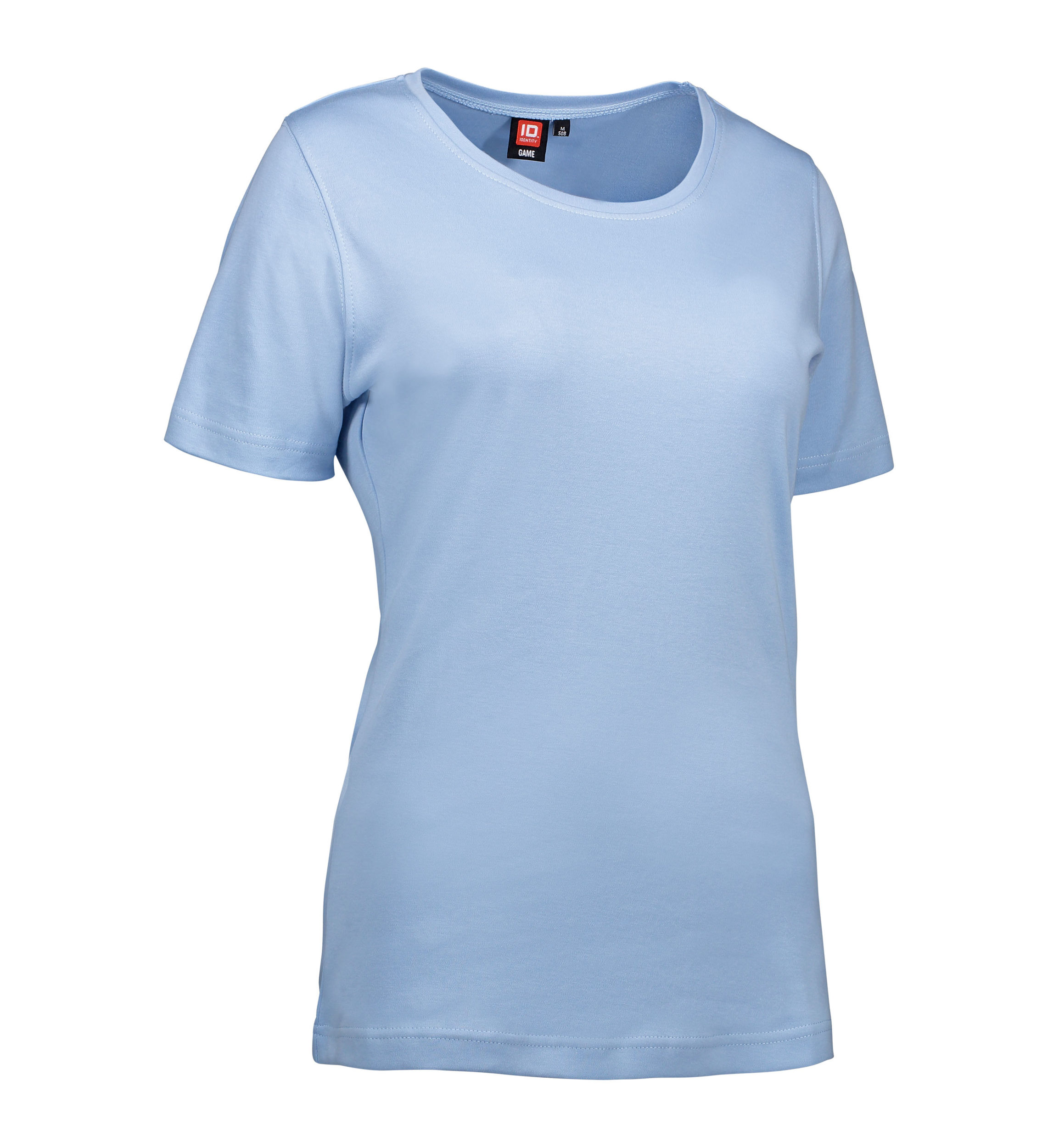 Billede af Lyseblå t-shirt med rund hals til damer - 4XL
