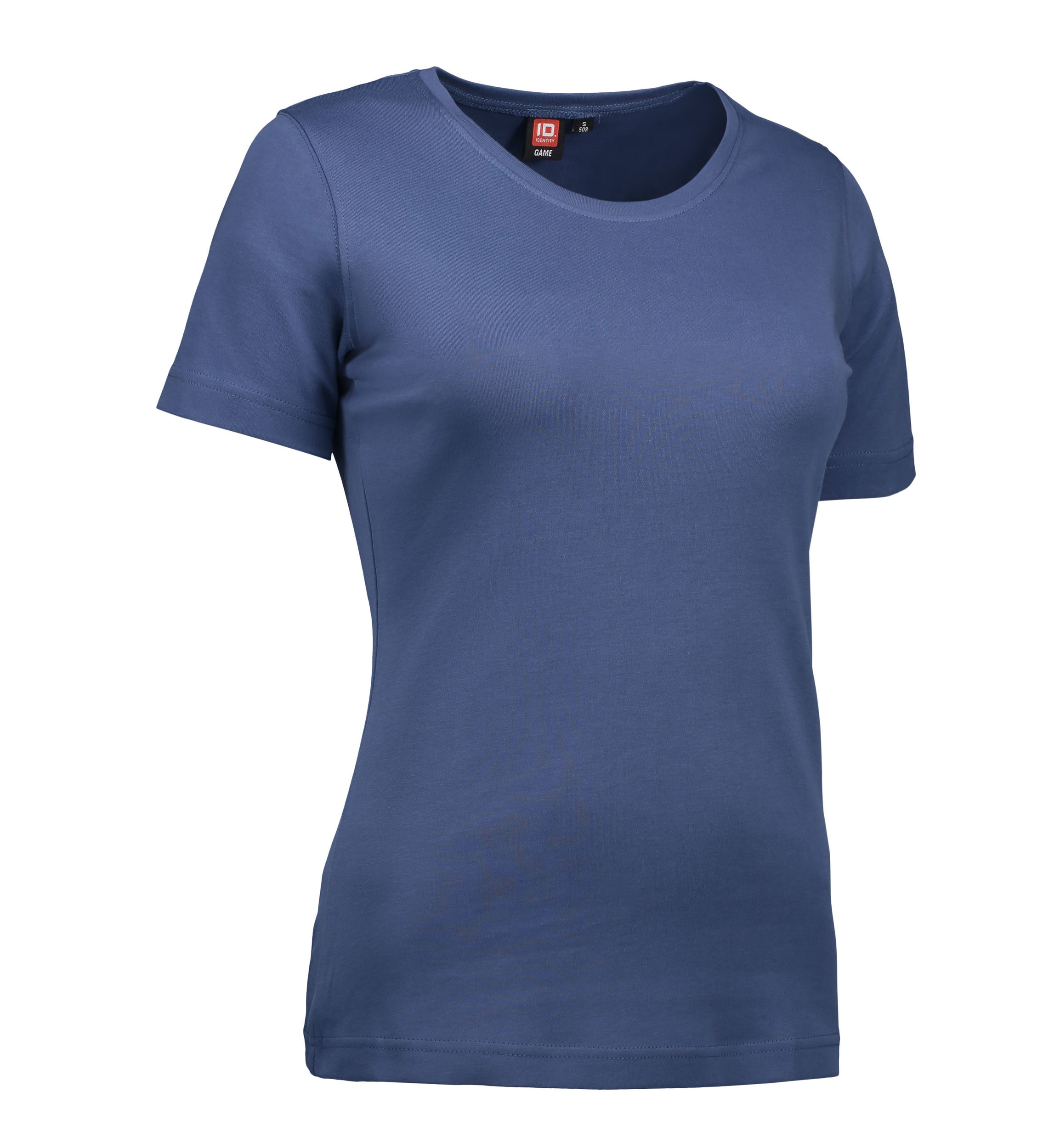 Billede af Indigo farvet t-shirt med rund hals til damer - S hos Sygeplejebutikken.dk