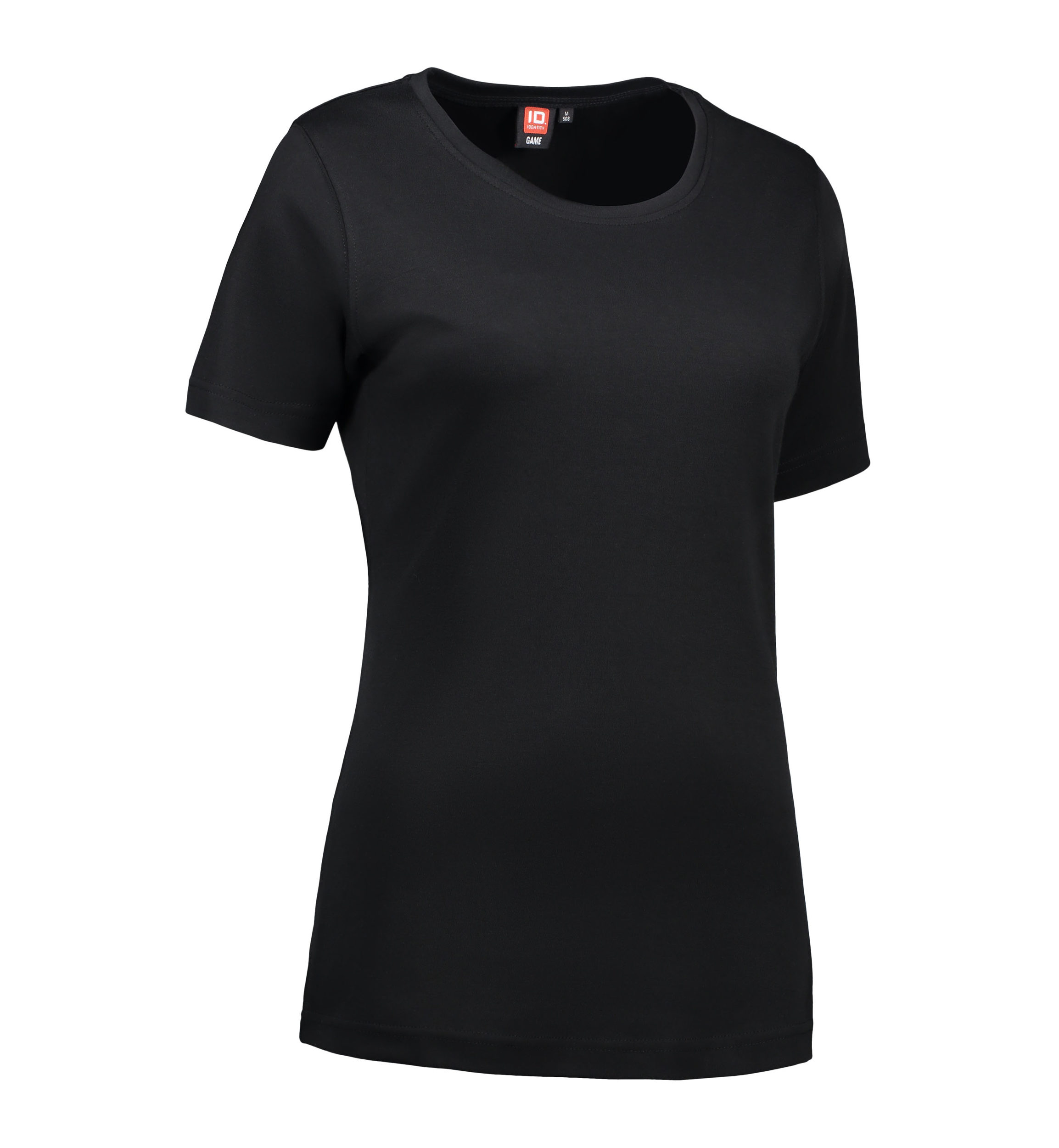 Billede af Sort t-shirt med rund hals til damer - XL hos Sygeplejebutikken.dk