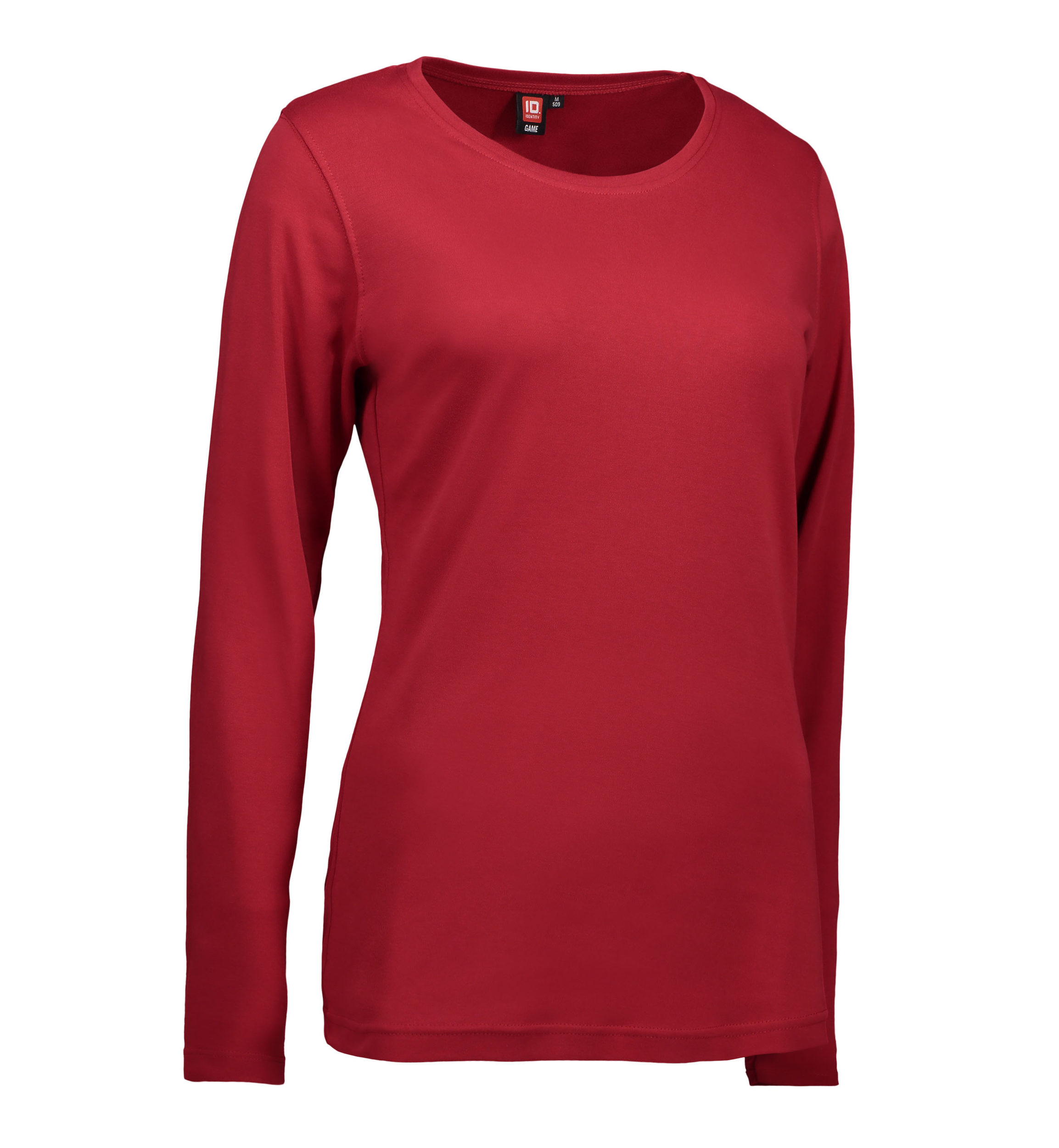 Billede af Langærmet dame t-shirt i rød - 3XL