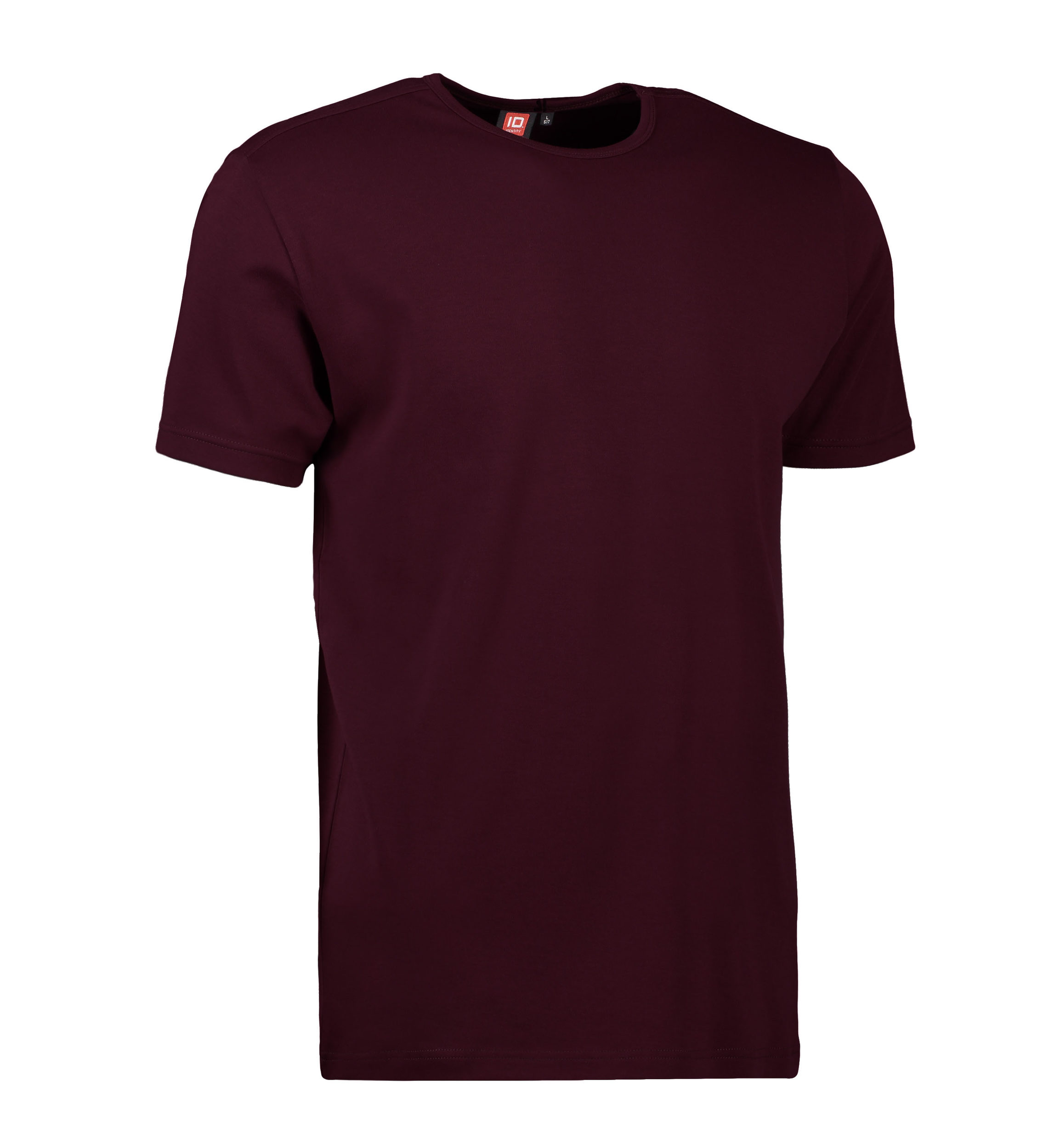 Billede af Mørk bordeaux t-shirt med rund hals til mænd - 3XL