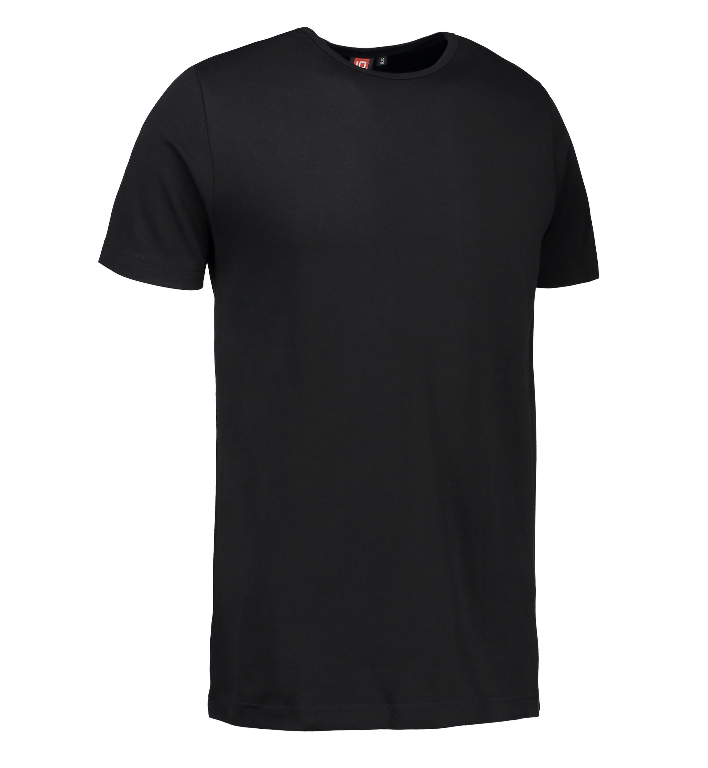 Billede af Sort t-shirt med rund hals til mænd - 3XL
