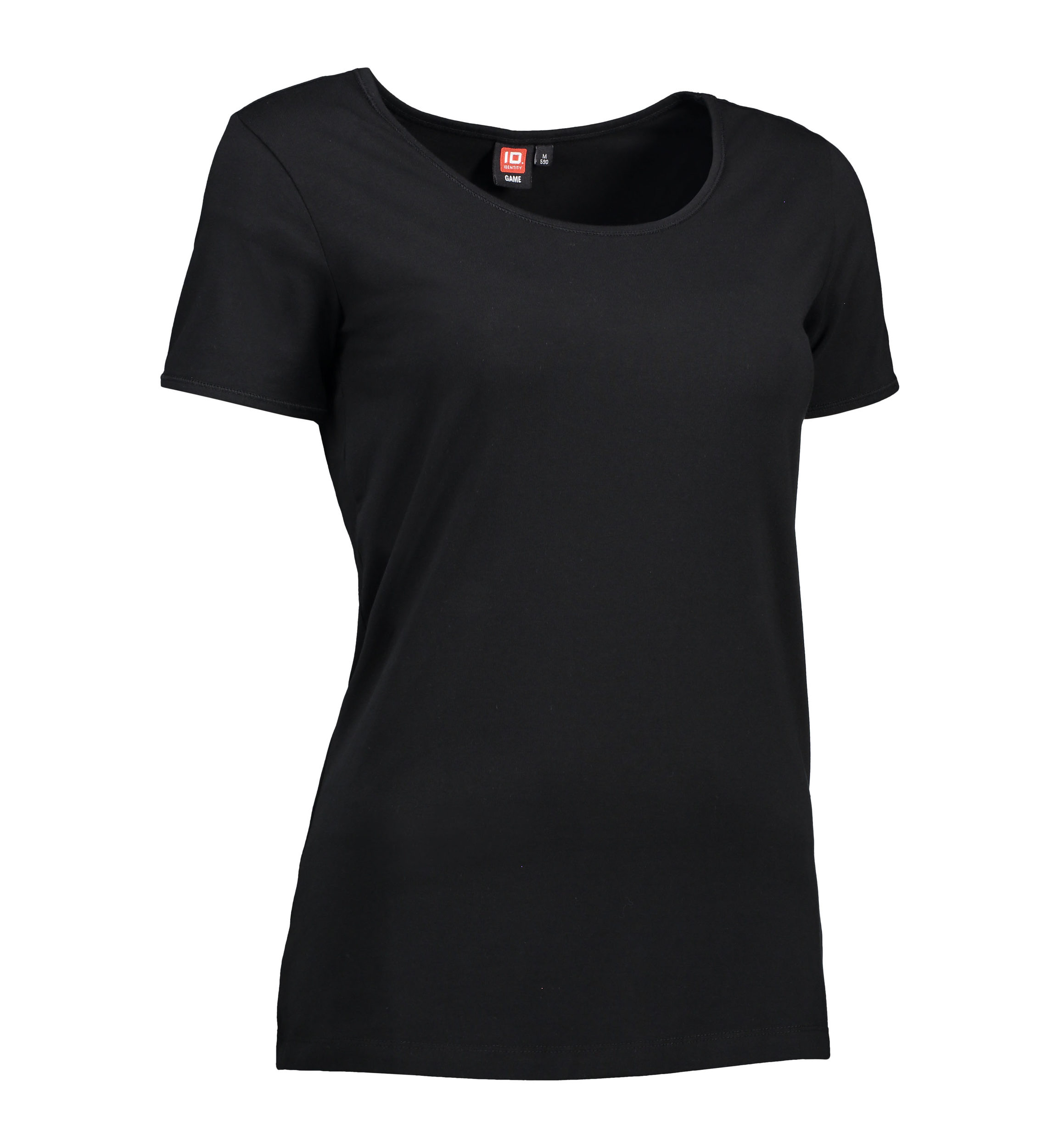 Billede af Dame t-shirt med stretch i sort - XL