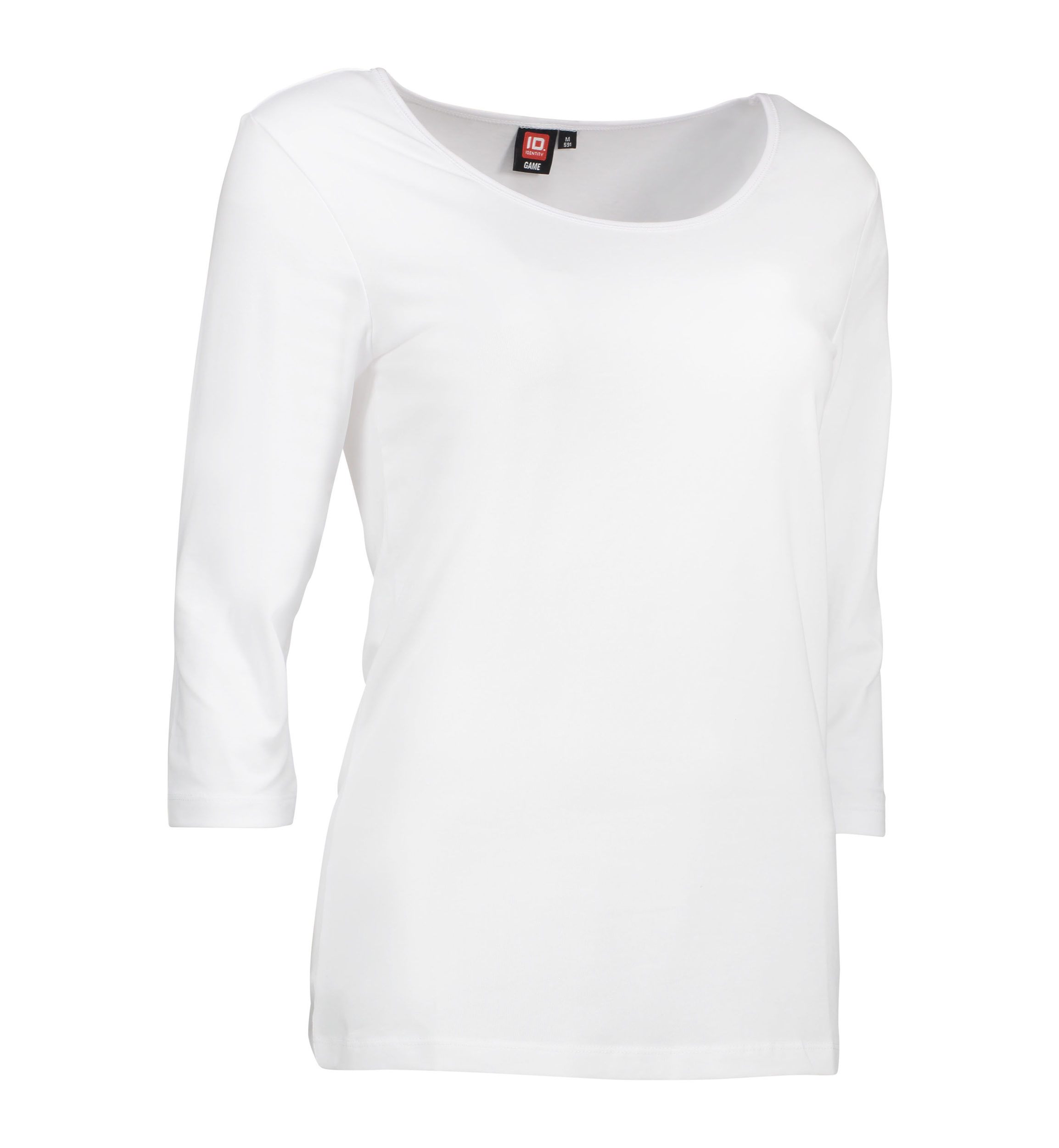 Se 3/4-ærmet dame t-shirt i hvid - S hos Sygeplejebutikken.dk