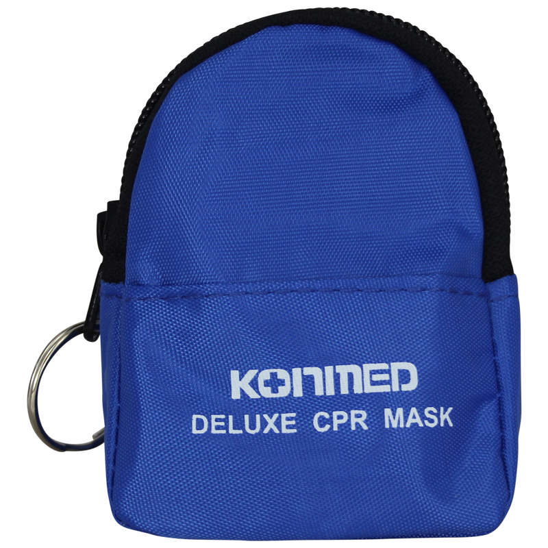 CPR maske i lille taske - Blå