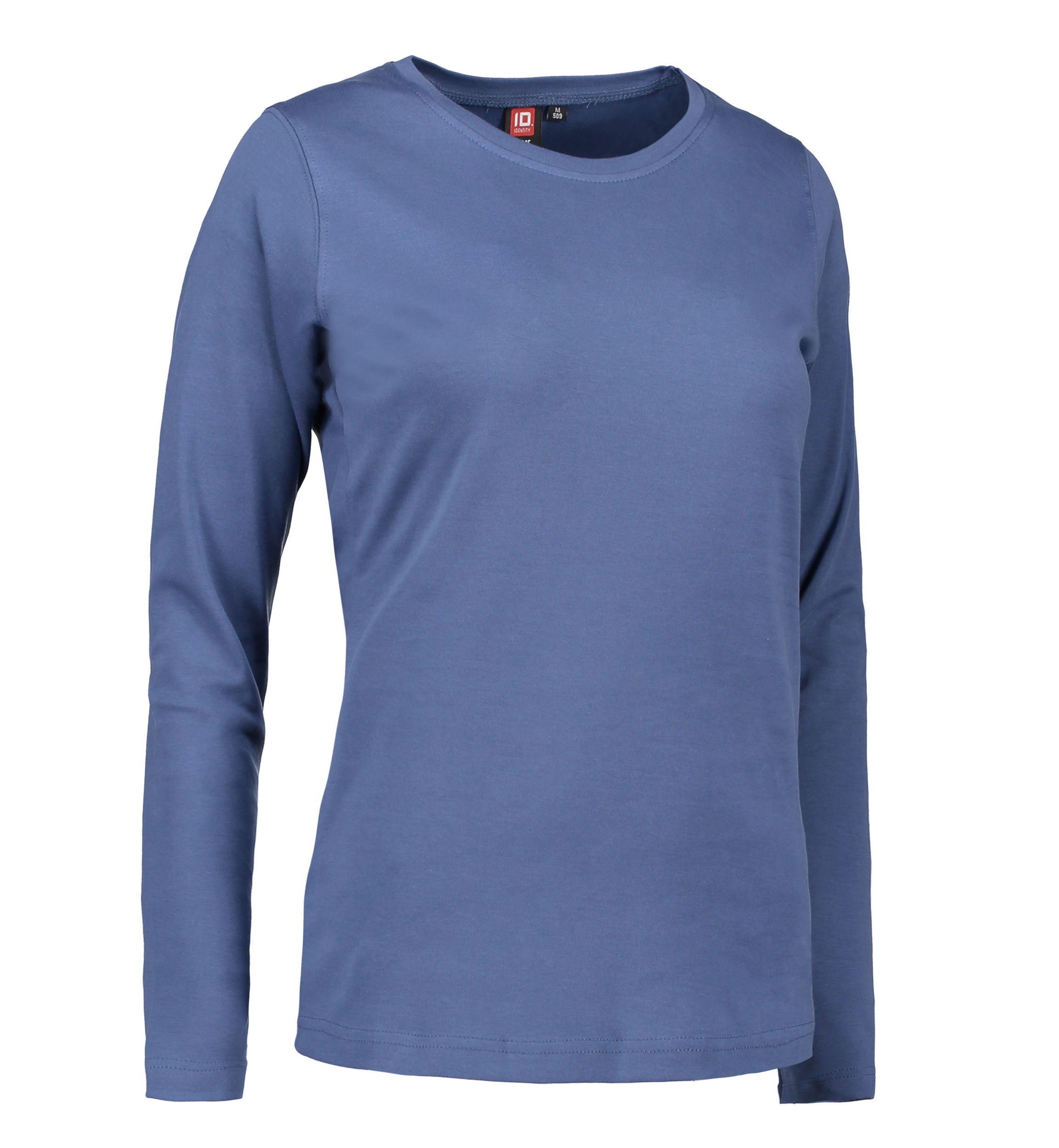 12: Indigo farvet langærmet dame t-shirt - XL
