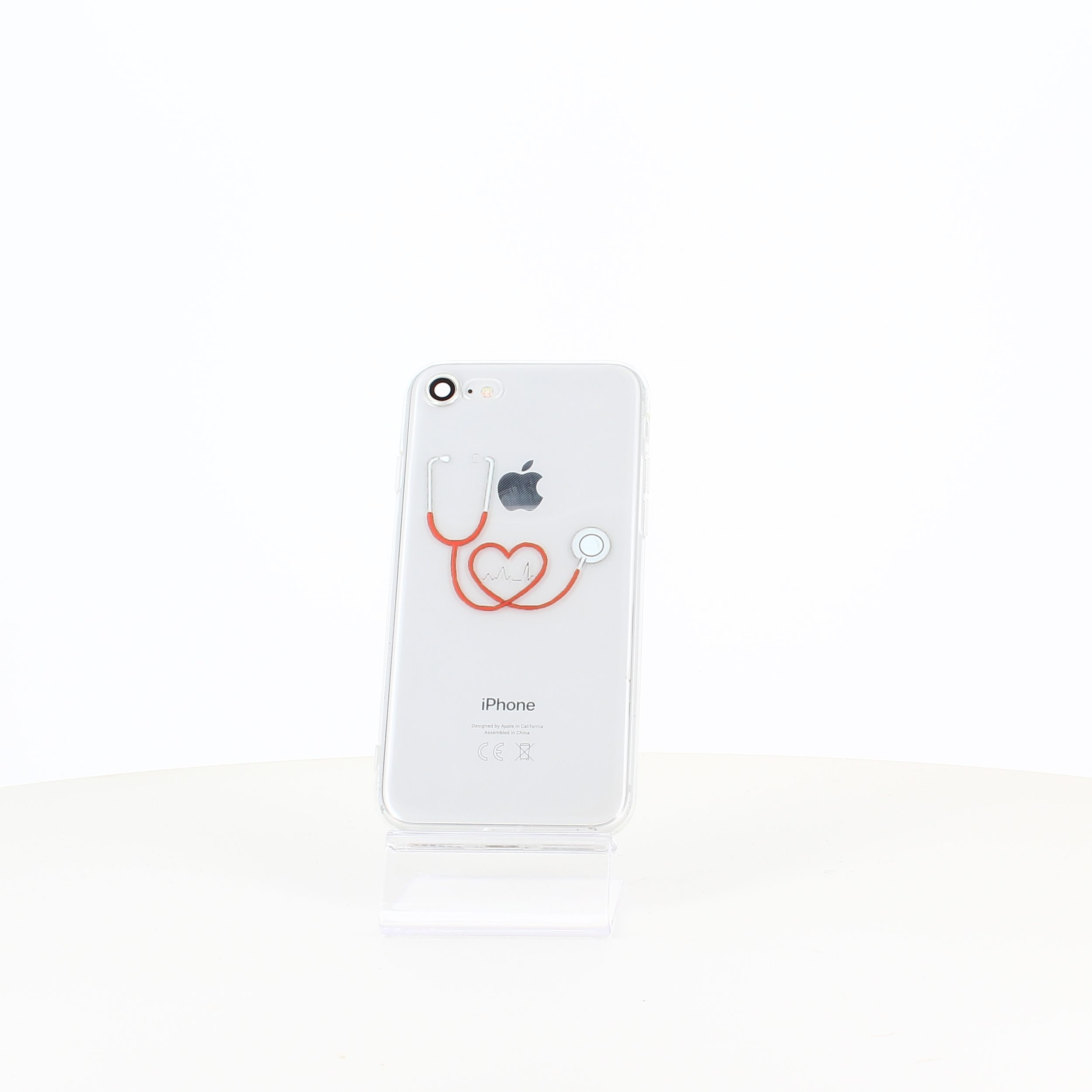 Silikone cover med printet stetoskop - iPhone 11