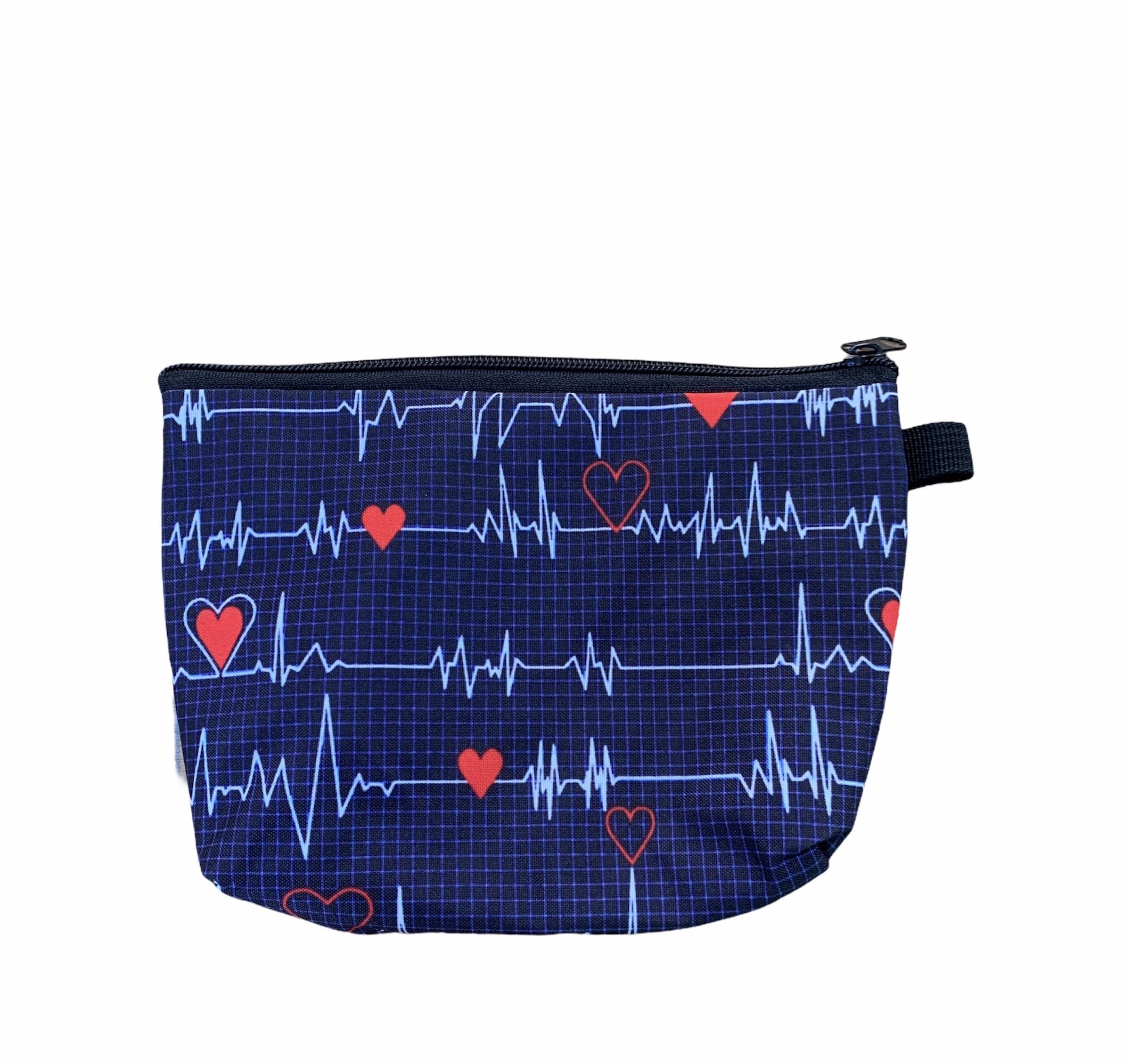 Lille taske med print af EKG