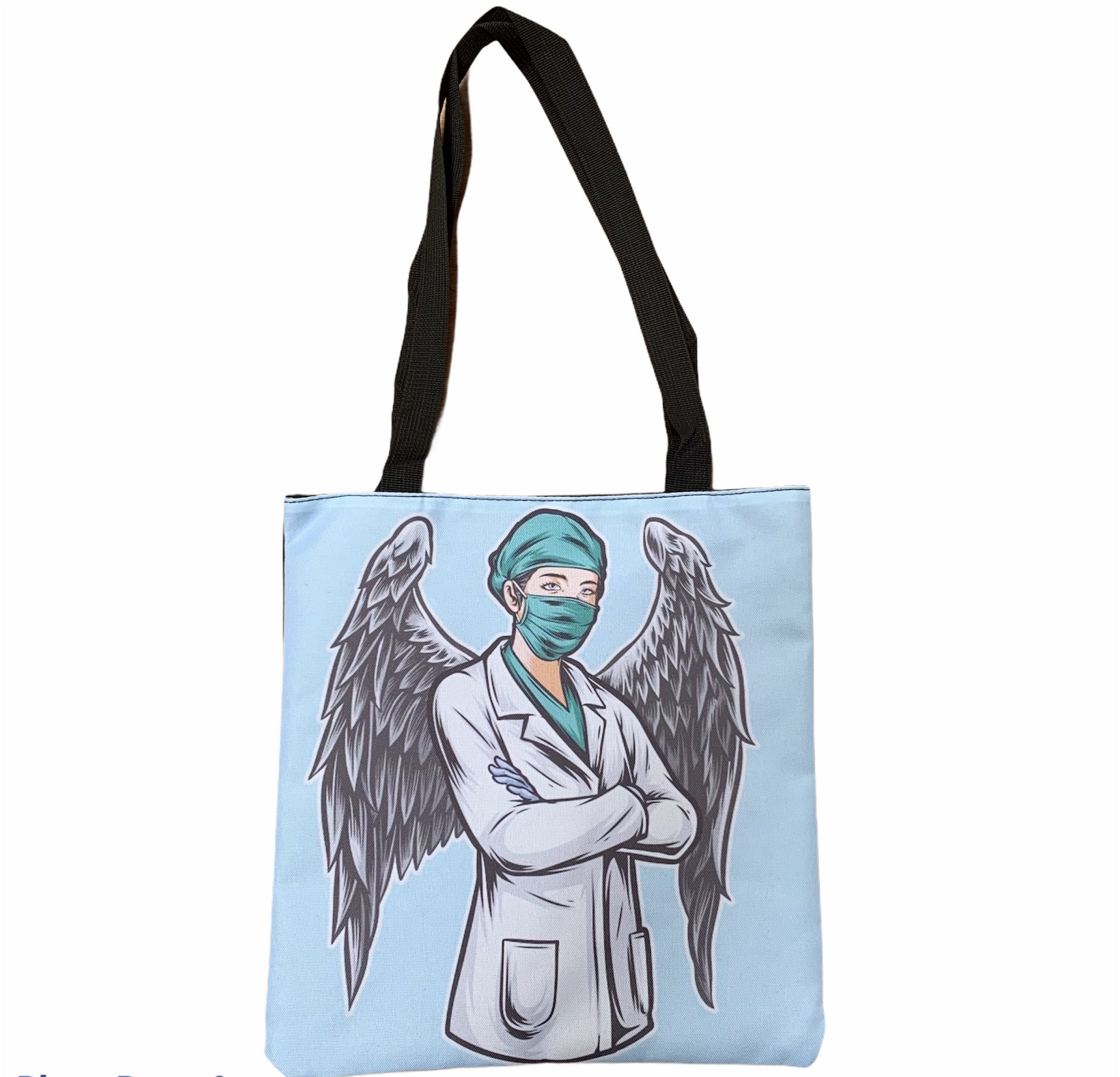 Billede af Flot taske med print af sundhedspersonale med vinger