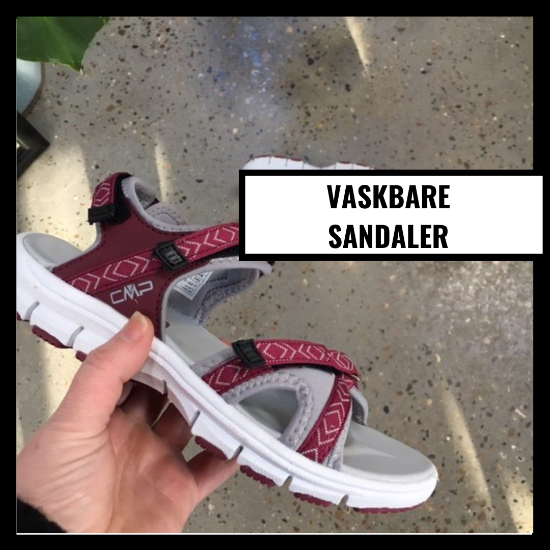 Vaskbare sandaler ☆ Se udvalget af (+30) vaskbare her