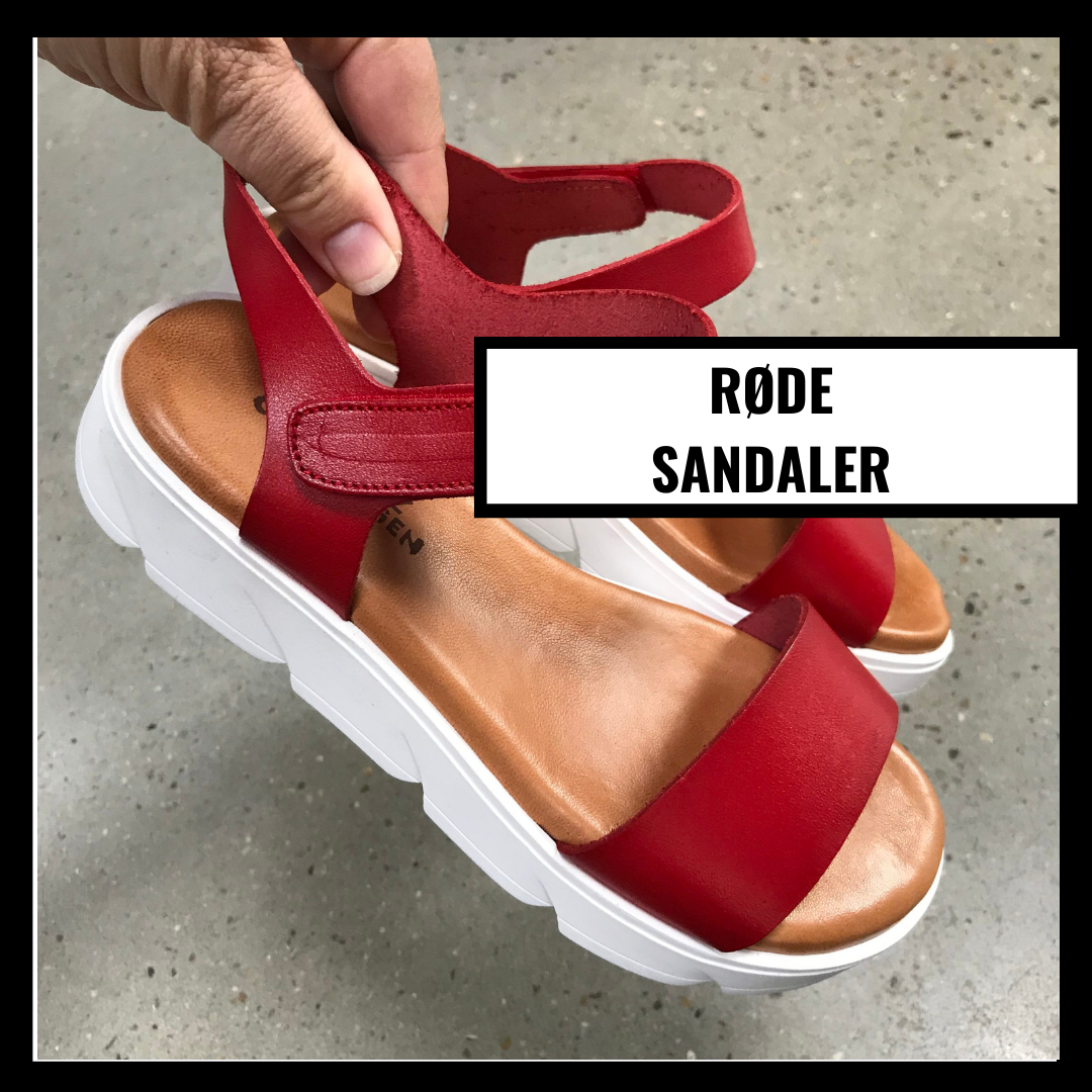 brænde Ekstremt vigtigt tæerne Røde sandaler til damer ♥ Se vores smarte røde sandaler lige her⇒