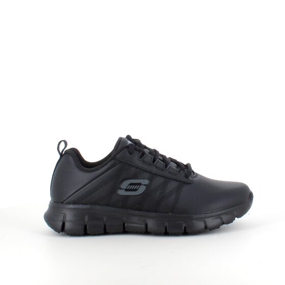 Skridhæmmende Skechers med de kendte skumbunde og komfort