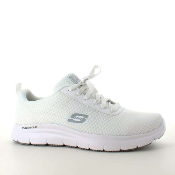 Skechers Work i hvid med åndbart materiale