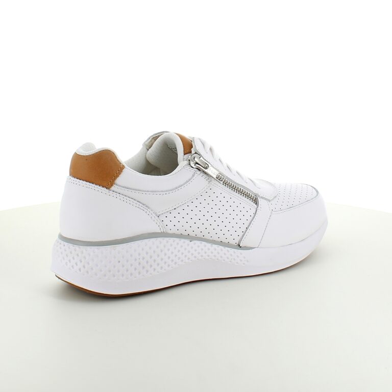 Hvid sko fra Comfort med snørre og lynlås - Sygeplejebutikken