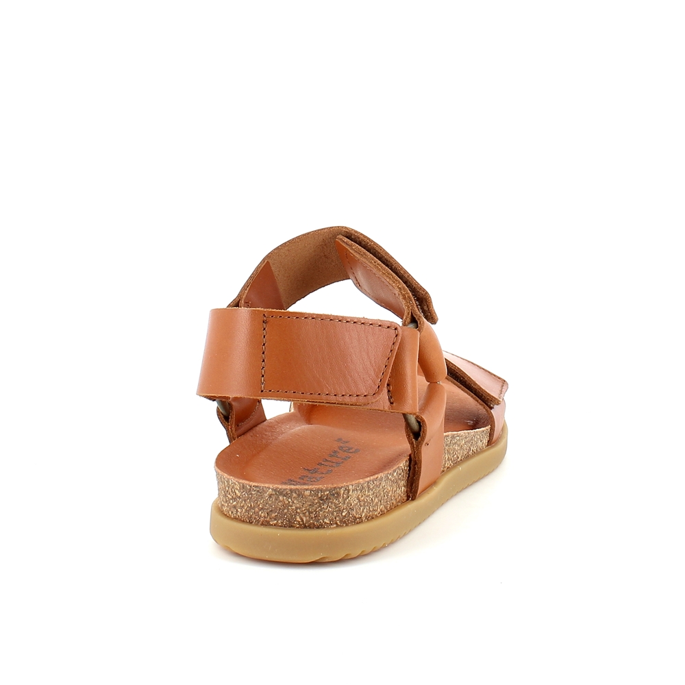 sandal med velcroremme brunt - Sygeplejebutikken
