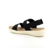 Sort sandal med 3 brede elastik remme