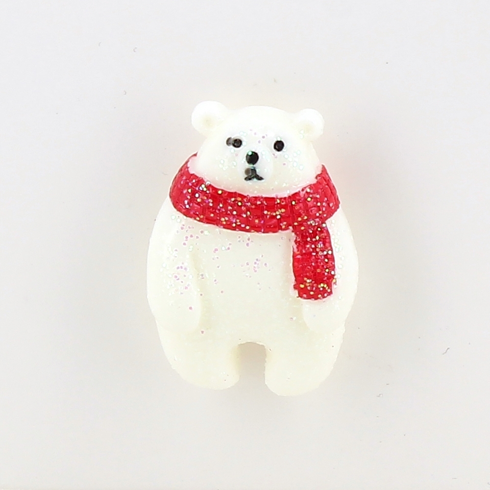 Jule broche med en glimmer isbjørn