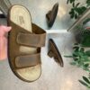 Brun slip on herresandal i skind