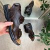 Brun herresandal i skind