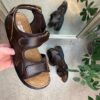 Brun herresandal i skind