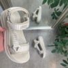 Beige sandal fra Cruz med svangstøtte og meget stødabsorbering