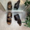 Brun herresandal i skind