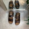Brun herresandal i skind