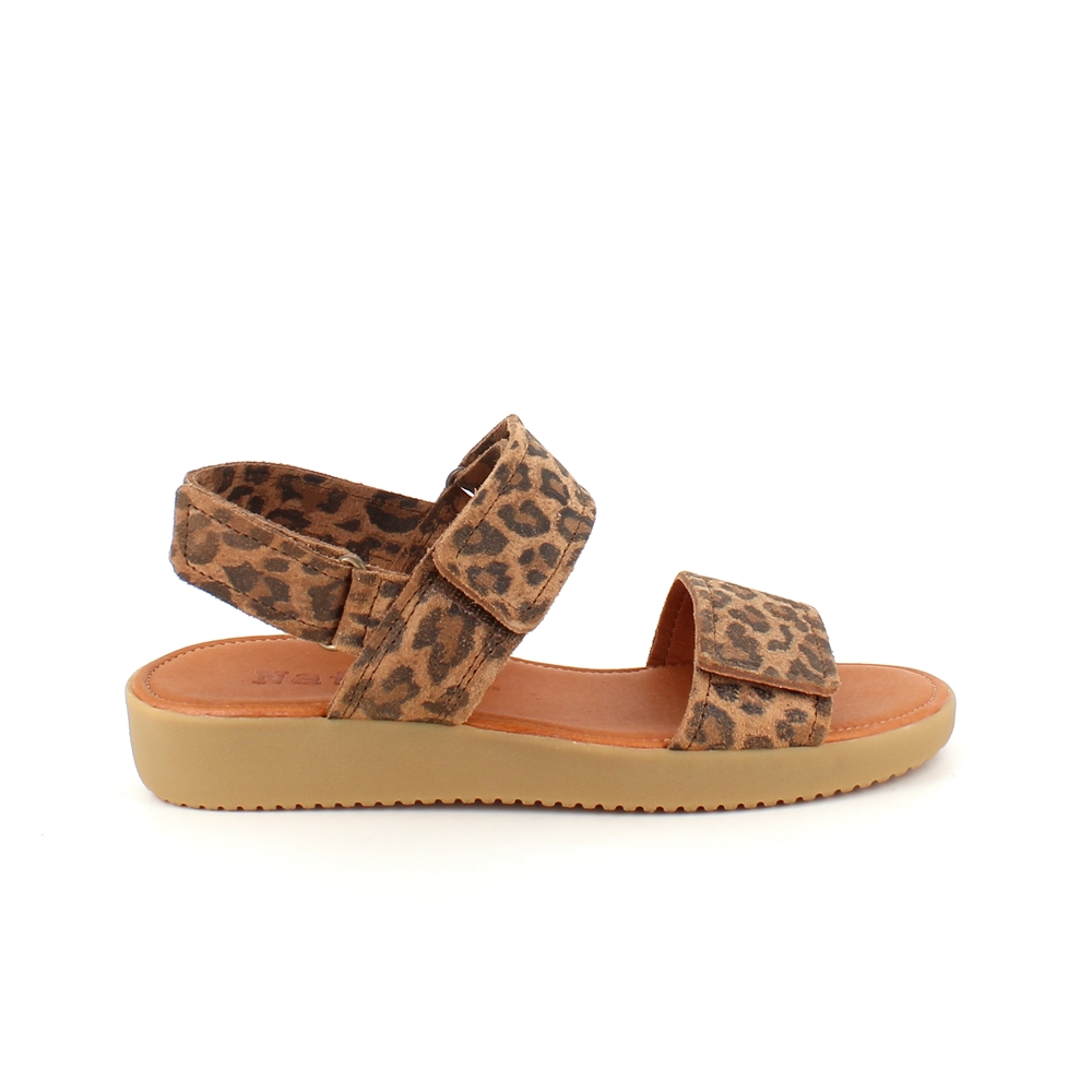 Se Nature leopard sandal med rågummi såler - 40 hos Sygeplejebutikken.dk