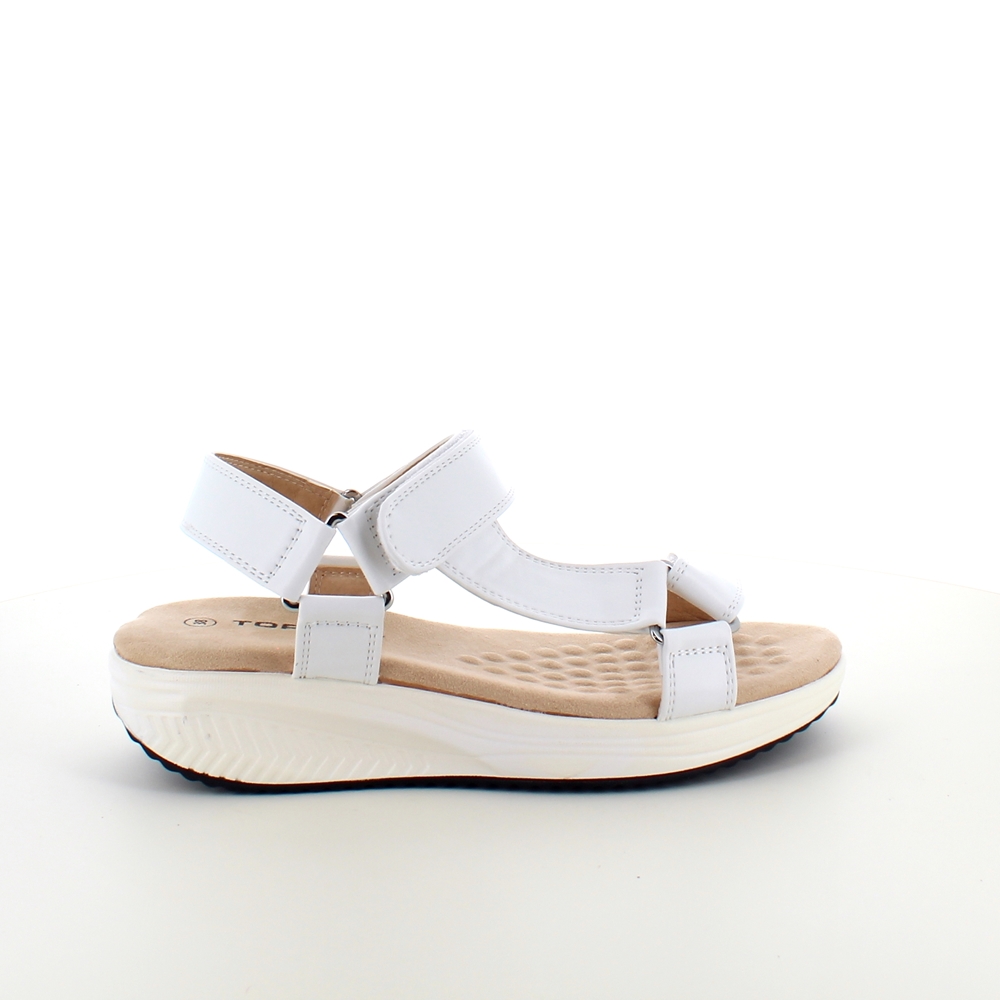 Hvid sandal med god sål og støtte - 38
