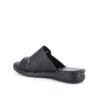 Sort skind slip on med justerbar rem fra Relaxshoe
