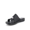 Sort skind slip on med justerbar rem fra Relaxshoe