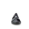 Sort skind slip on med justerbar rem fra Relaxshoe