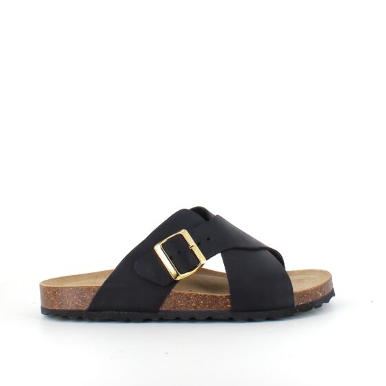 Sort biosandal fra Relaxshoe med bredde