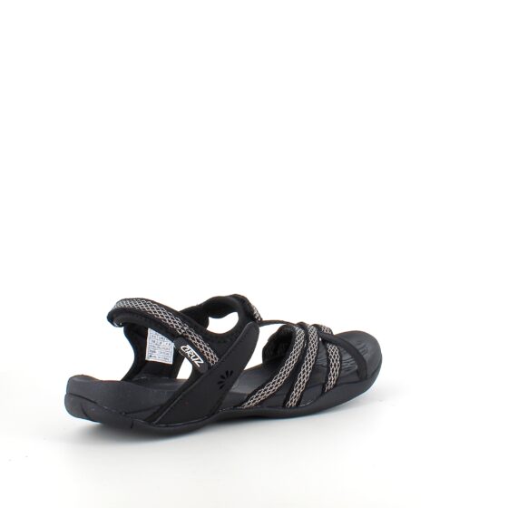 Flot sort sporty letvægts sandal med svangstøtte