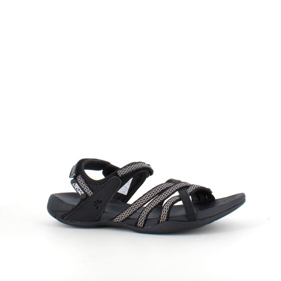 Flot sort sporty letvægts sandal med svangstøtte