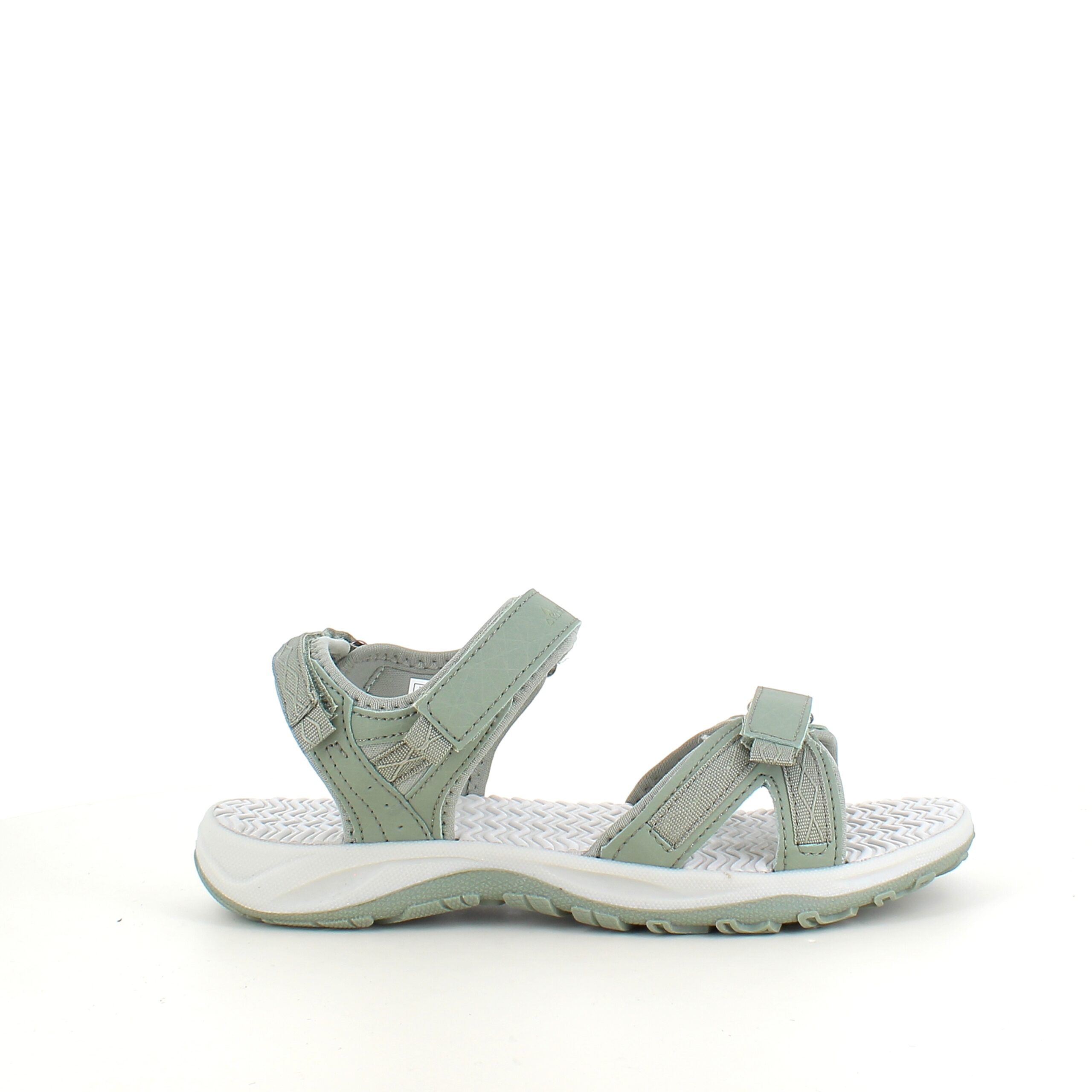 Olivengrøn sports sandal med 3 velcroremme